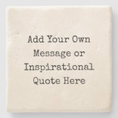 パーソナライズされた引用文感動的DIY ストーンコースター (正面)