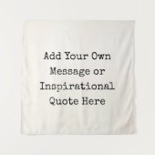 パーソナライズされた引用文感動的DIY タペストリー (正面)