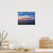 パーソナライズされた引用文海山水 ポスター (キッチン)