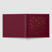 パーソナライズされた引用文結婚の願い ゲストブック (全面)