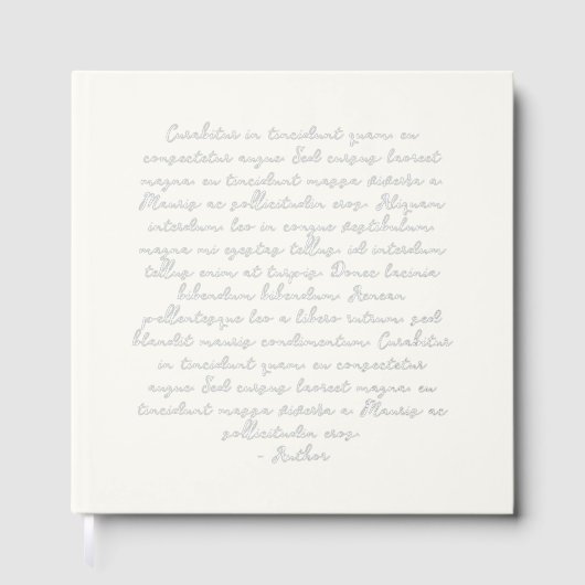 パーソナライズされた引用文結婚の願い ゲストブック (正面)