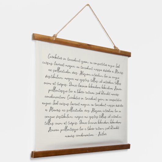 パーソナライズされた引用文結婚の願い 吊り下げ型タペストリー (傾斜あり)