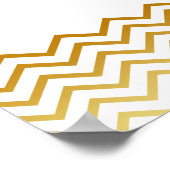 パーソナライズされた引用文結婚金ゴールド誕生日花 ポスター (角)