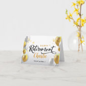 パーソナライズされた引退挨拶状 カード (黄色い花)