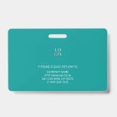 パーソナライズされた従業員写真付きIDカード 企業セキュリティ バッジ (裏面)