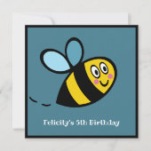 パーソナライズされた忙し（昆虫）マルハナバチ招待状 (正面)