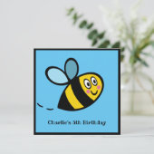 パーソナライズされた忙し（昆虫）マルハナバチ招待状 (スタンド正面)