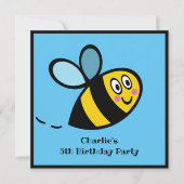 パーソナライズされた忙し（昆虫）マルハナバチ招待状 (正面)