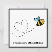 パーソナライズされた忙し（昆虫）マルハナバチ招待状 (正面)