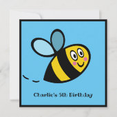 パーソナライズされた忙し（昆虫）マルハナバチ招待状 (正面)