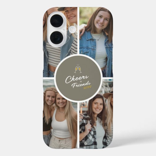 パーソナライズされた応援からフレンド4 Photo Collage Case-Mate iPhoneケース (裏面)
