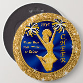 パーソナライズされた応援ピン、かわいい小さな巨大 缶バッジ (正面&裏面)