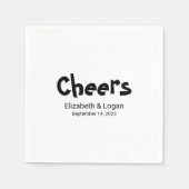 パーソナライズされた応援結婚ズカクテルナプキン スタンダードカクテルナプキン (正面)