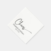パーソナライズされた応援結婚ズカクテルナプキン スタンダードカクテルナプキン (角)