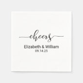 パーソナライズされた応援結婚ズカクテルナプキン スタンダードカクテルナプキン (正面)