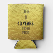 パーソナライズされた応援金ゴールド誕生日クーラーボックス 缶クーラー (正面)