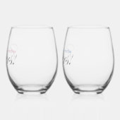 パーソナライズされた応援!最高のおばあちゃんエレガント ステムなしワイングラス (左)