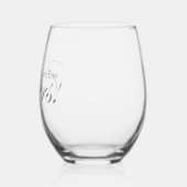 パーソナライズされた応援!最高のパパエレガント銀 ステムなしワイングラス (左)