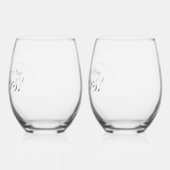 パーソナライズされた応援!最高の母とパパエレガント ステムなしワイングラス (左)