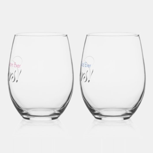 パーソナライズされた応援!最高の母とパパエレガント ステムなしワイングラス (左)