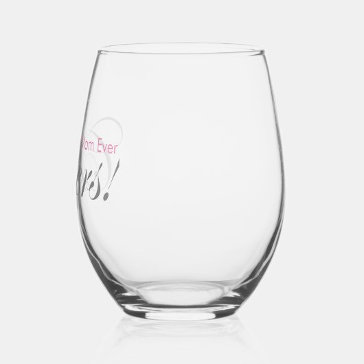 パーソナライズされた応援!最高の母は銀エレガントだ ステムなしワイングラス (左)