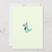 パーソナライズされた恐竜子供へ誕生会 招待状 (裏面)