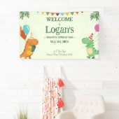 パーソナライズされた恐竜子供へ誕生会 横断幕 (インサイチュ)