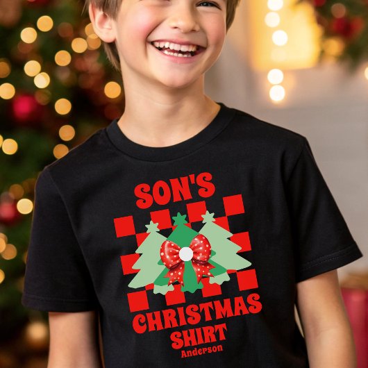 パーソナライズされた息子のクリスマスシャツ トライブレンドＴシャツ