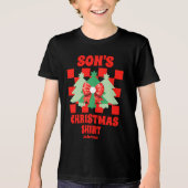 パーソナライズされた息子のクリスマスシャツ トライブレンドＴシャツ (正面)