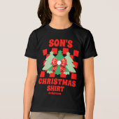 パーソナライズされた息子のクリスマスシャツ トライブレンドＴシャツ (正面)