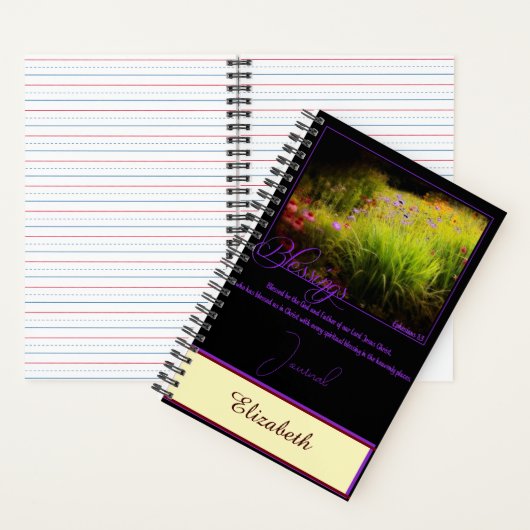 パーソナライズされた恵み帳 ノートブック (内側)