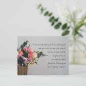 パーソナライズされた悔やみや弔慰バイブル約束葉書 ポストカード (スタンド正面)