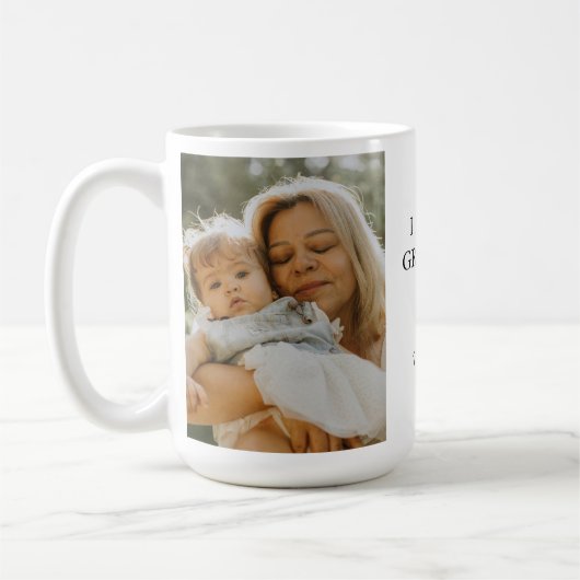 「パーソナライズされた愛おばあちゃん」フォトマグカップ コーヒーマグカップ (左)