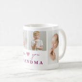 「パーソナライズされた愛おばあちゃん」マグカップの写真 コーヒーマグカップ (正面右)