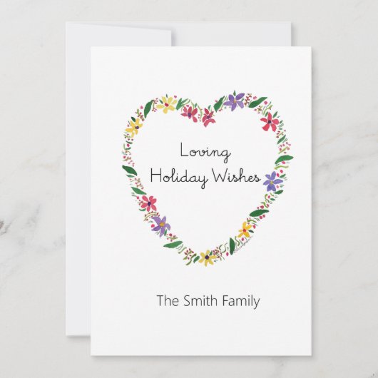 パーソナライズされた愛しい休日の願い シーズンカード (正面)