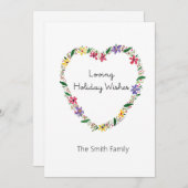 パーソナライズされた愛しい休日の願い シーズンカード (正面/裏面)