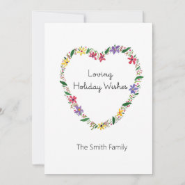 パーソナライズされた愛のホリデーウィッシュ シーズンカード