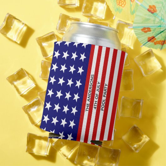 パーソナライズされた愛国的な缶クーラー USA ギフト 缶クーラー (インサイチュ 夏)