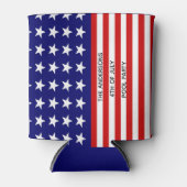 パーソナライズされた愛国的な缶クーラー USA ギフト 缶クーラー (正面)
