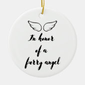 パーソナライズされた愛犬の猫記念カスタム碑 セラミックオーナメント (正面)