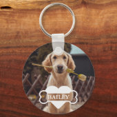 パーソナライズされた愛犬家ペットフォトキープサケ キーホルダー (正面)