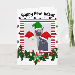 パーソナライズされた愛犬家用ホリデーカード カード