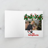 パーソナライズされた愛犬家用ホリデーカード カード (内部)