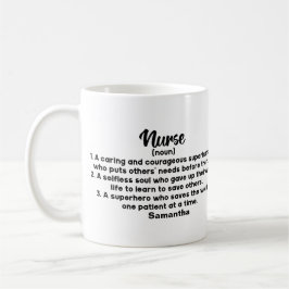 パーソナライズされた感動的ナース コーヒーマグカップ