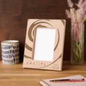 パーソナライズされた感動的モダン抽象芸術 レーザー彫刻フレーム (左)