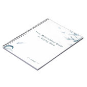 パーソナライズされた感動的引用文水色名N ノートブック (左側)