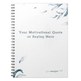パーソナライズされた感動的引用文水色名N ノートブック