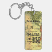 パーソナライズされた感動的引用文 キーホルダー (正面左)