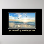 パーソナライズされた感動的引用文 ポスター (正面)