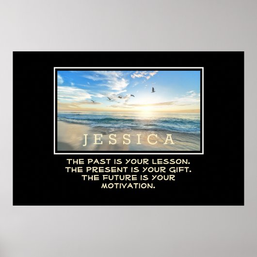 パーソナライズされた感動的引用文 ポスター (正面)